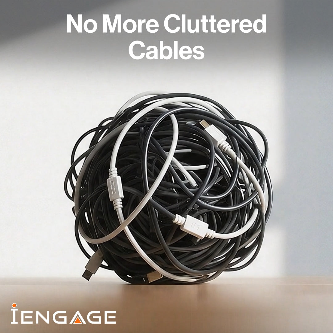 iEngage 4-In-1 Retractable Fast Charging Cable Pd240W(Usb/Usb-C-Usb-C/Lightning)