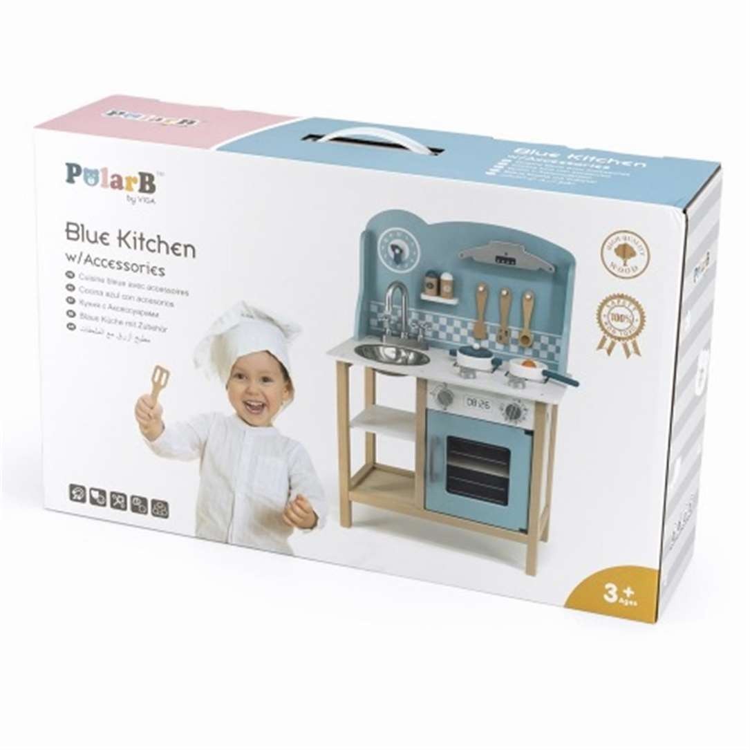 Viga Blue Kitchen with Accessories