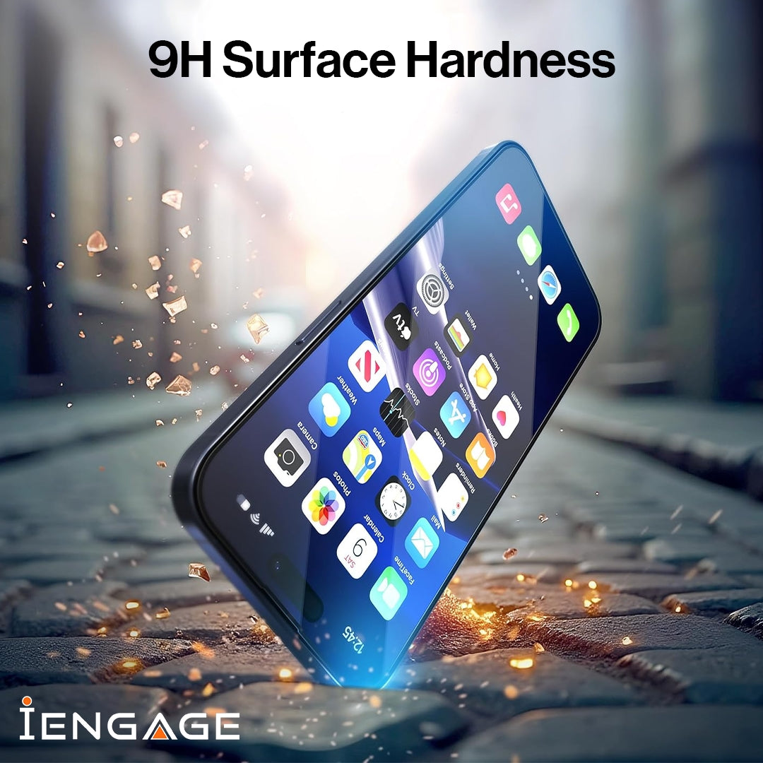 iEngage iPhone 17 Pro Tempered Glass Screen Protector with Applicator