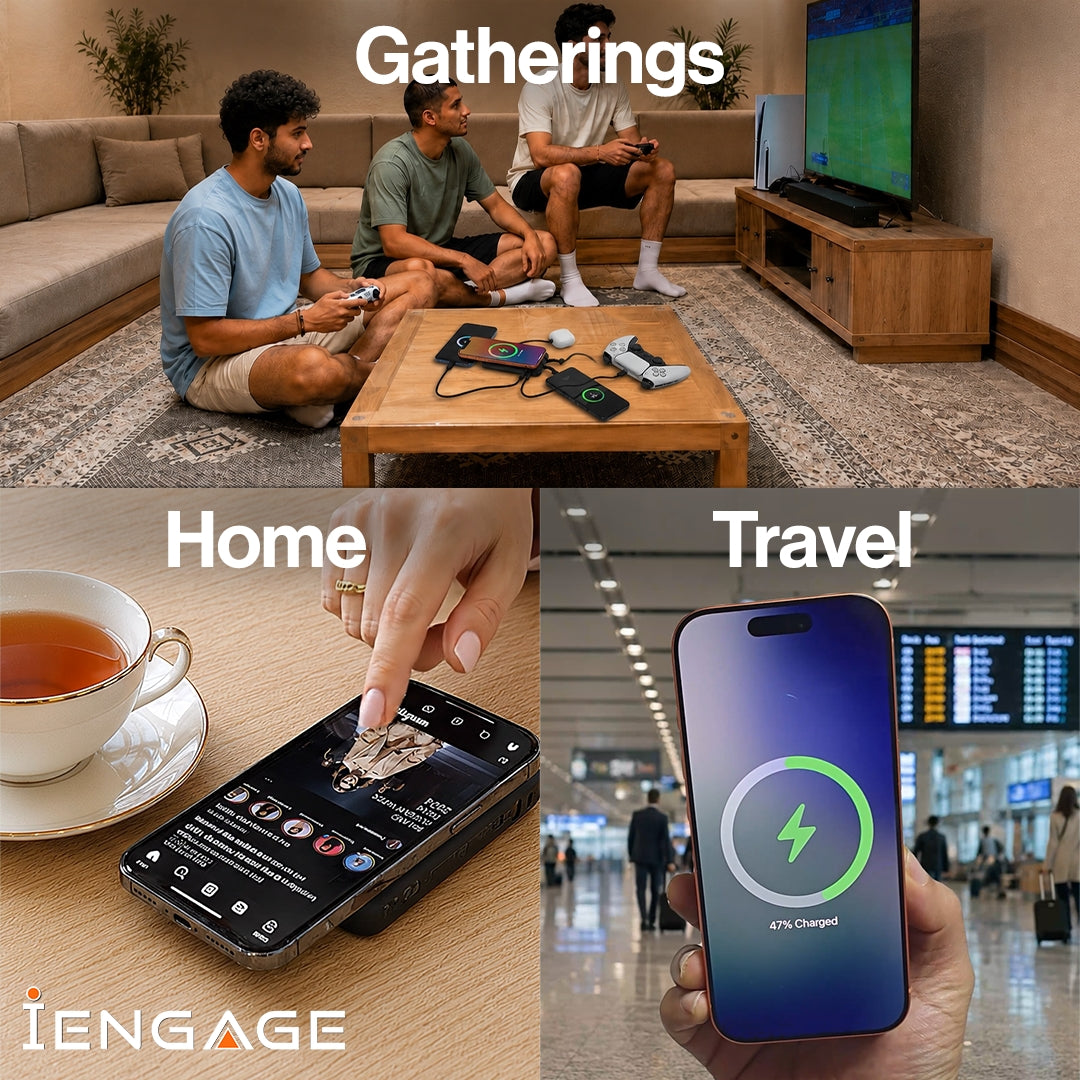 iEngage 20000mAh Powerbank Qi2 65W Ultra Fast Charging