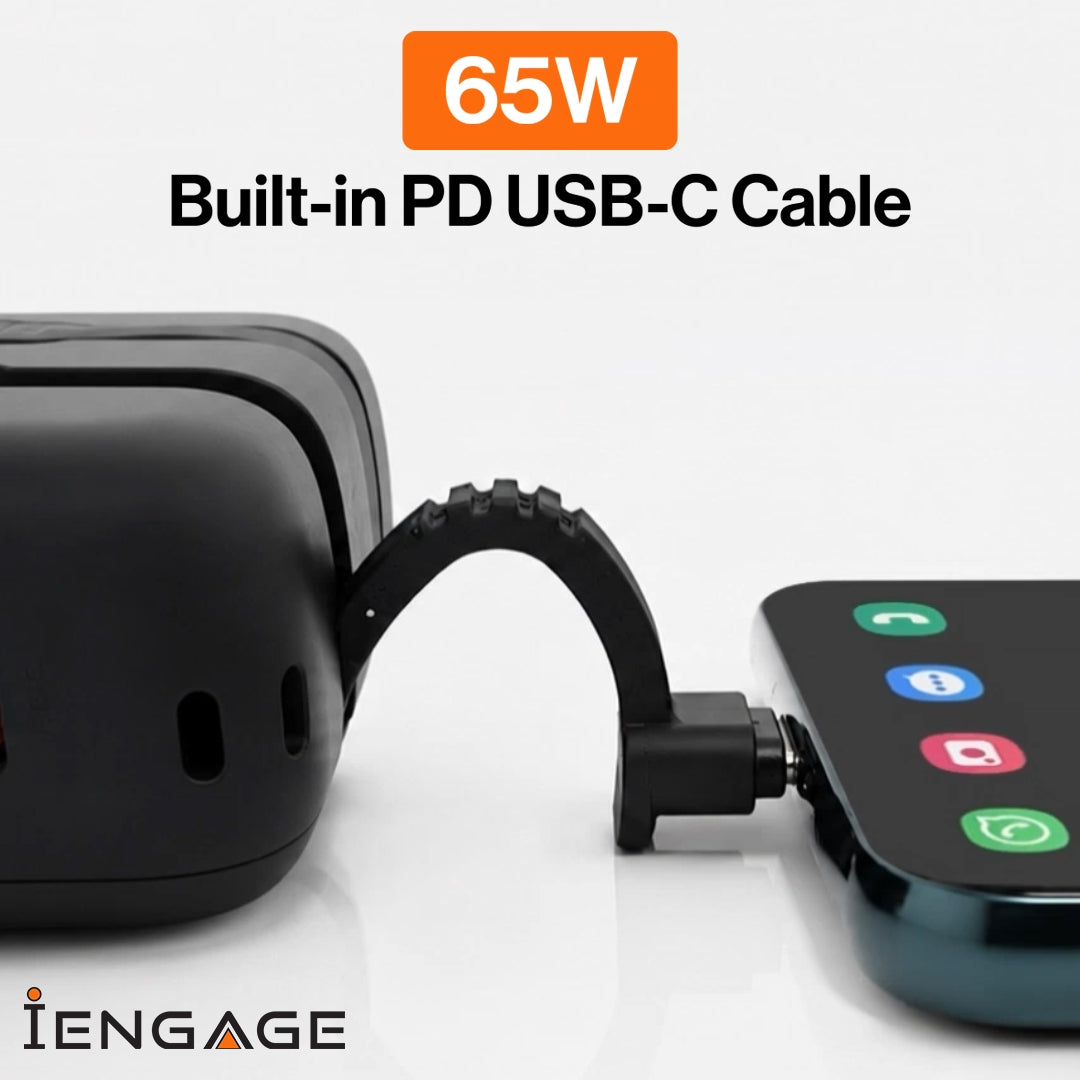 iEngage 20000mAh Powerbank Qi2 65W Ultra Fast Charging