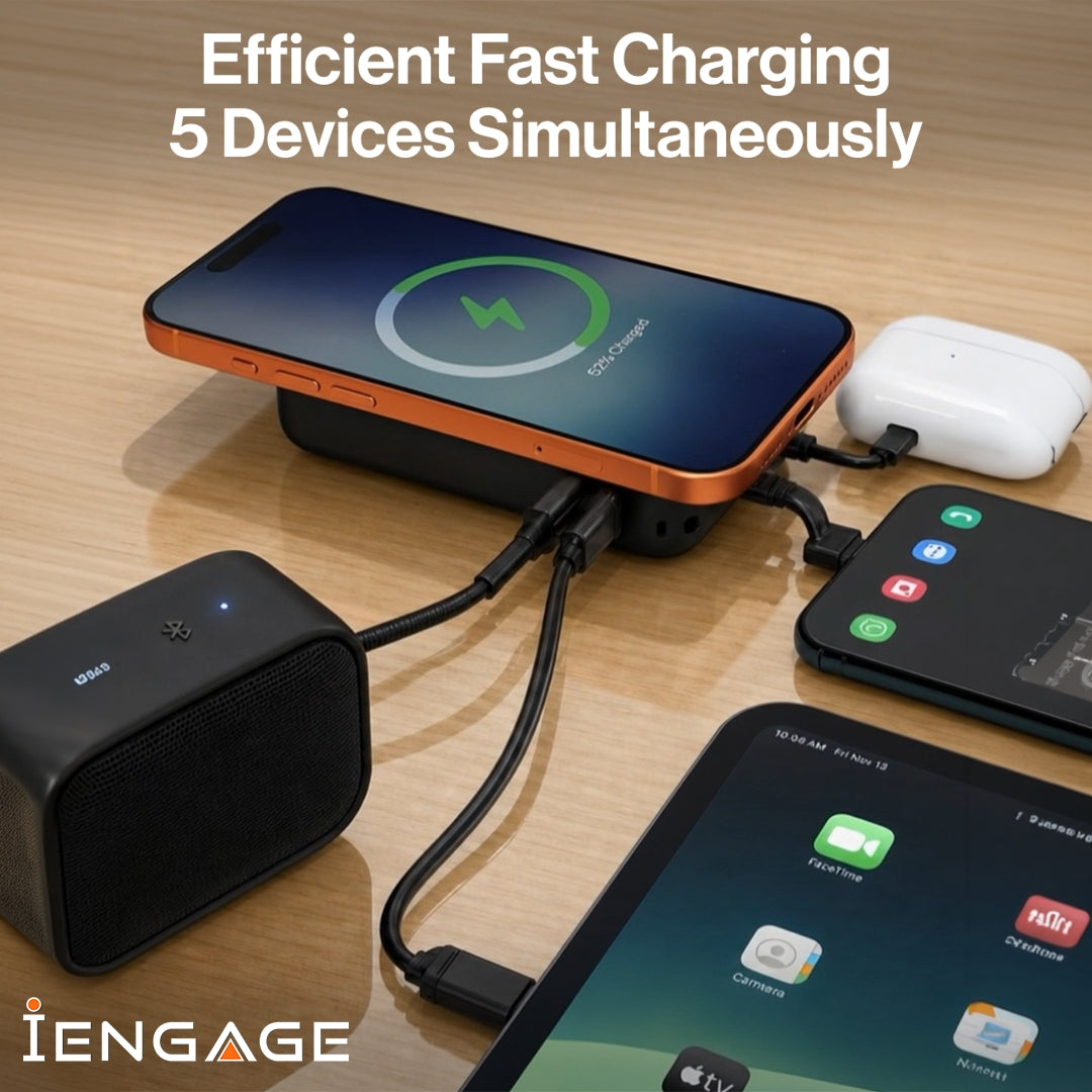 iEngage 20000mAh Powerbank Qi2 65W Ultra Fast Charging