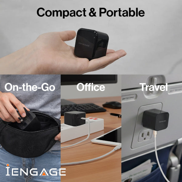 iEngage 45W Pd Power Adapter(Avs) (Black)