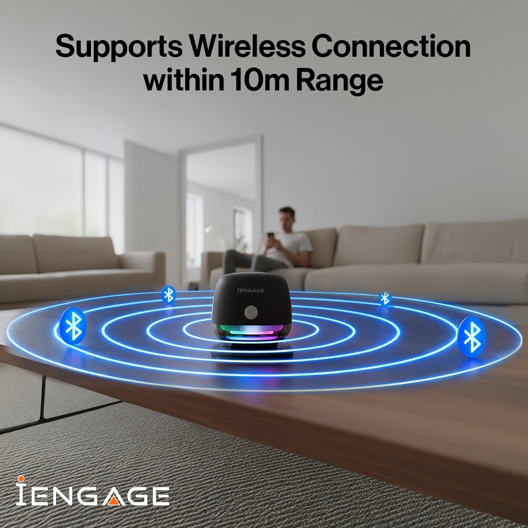 iEngage Magnetic Mini Wireless Speaker With Rgb Light