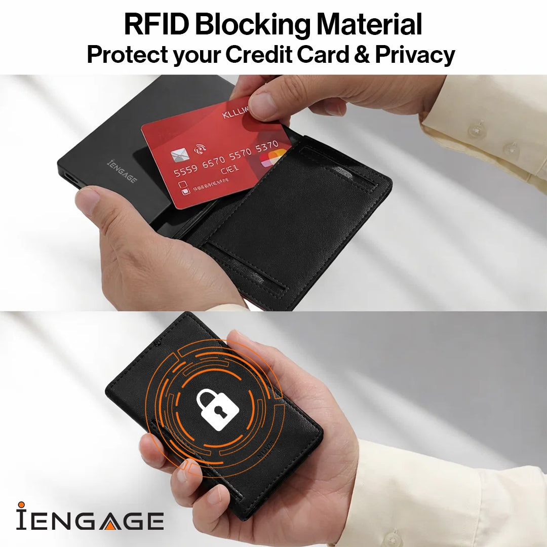 iEngage 5000 mAh Magnetic Powerbank Wallet (Black)