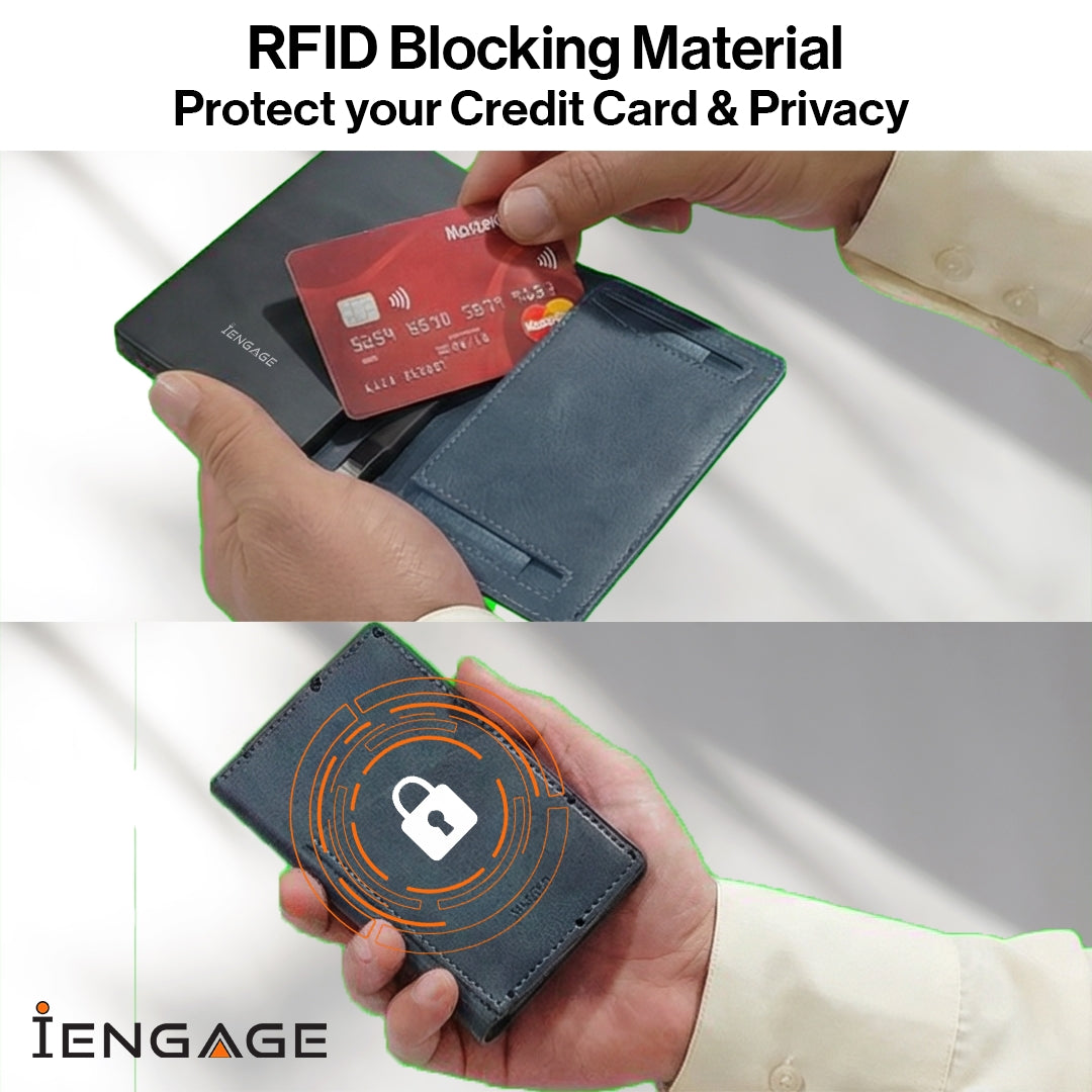 iEngage 5000 mAh  Magnetic Powerbank Wallet (Blue)