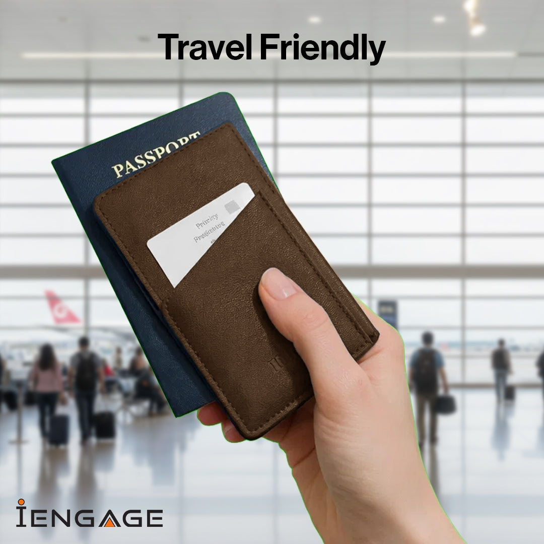 iEngage 5000 mAh  Magnetic Powerbank Wallet (Dark Brown)