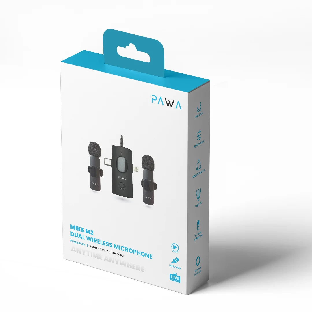 Pawa Mike M2 Dual Wireless Microphone