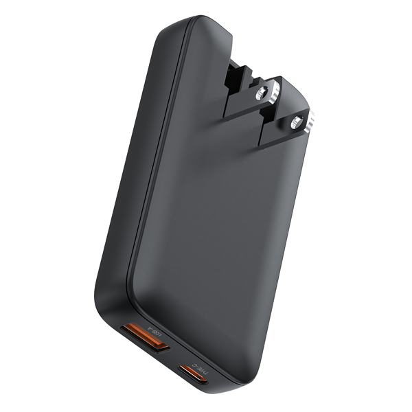 iEngage GaN 65W Dual Port (USB A+USB C) Flat Power Adapter With UK/EU Plug