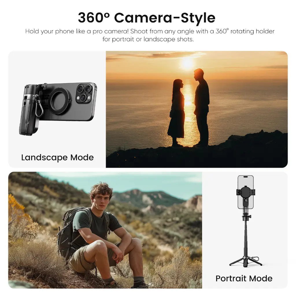 ZLOS Magnetic Selfie Stick + Tripod