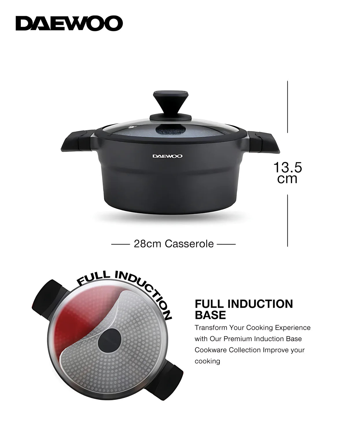 Daewoo  Casserole Pot -DCC 3200-BL