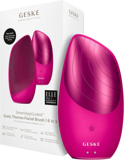 GESKE Face Care - Sonic Thermo Facial Brush - 6 In 1 - Magenta