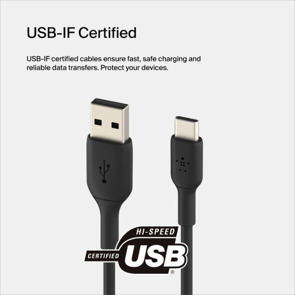 Belkin Pvc C-Usb A Cable 1M Blk (Cab001Btmbk)