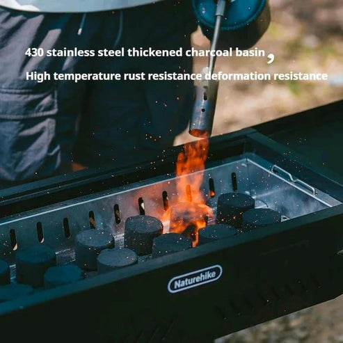 Naturehike (Moyan) Multi-functional Vertical Barbecue Grill - Black (110*29*73)