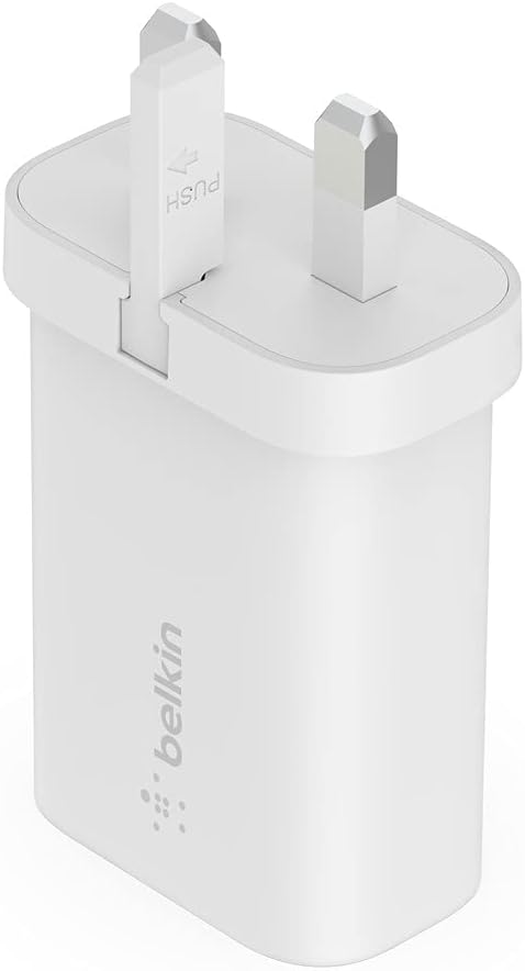 Belkin 25W Usb-C Pd Wall Charger With Pps For Samsung And Apple-white