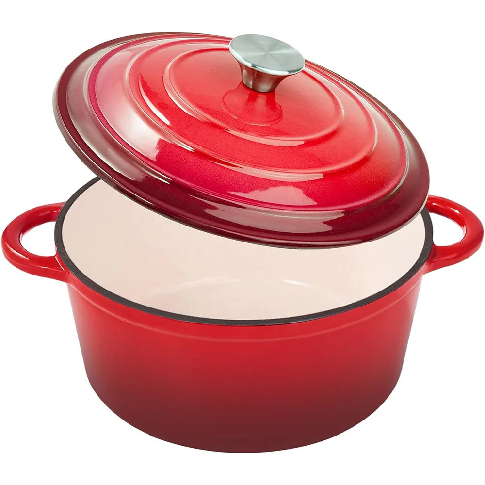 OSFE-7PCS Cast Iron Cookware Set-CI7-RED