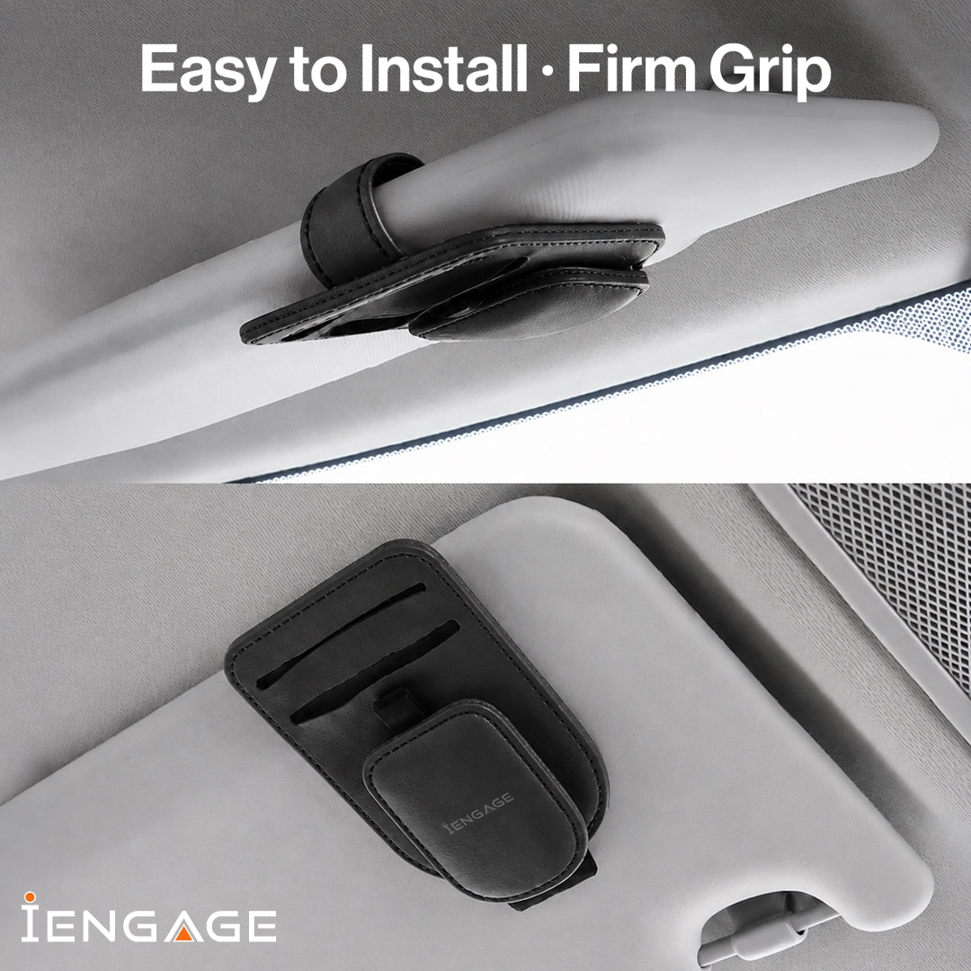 iEngage Car Sunvisor Holder (Black)