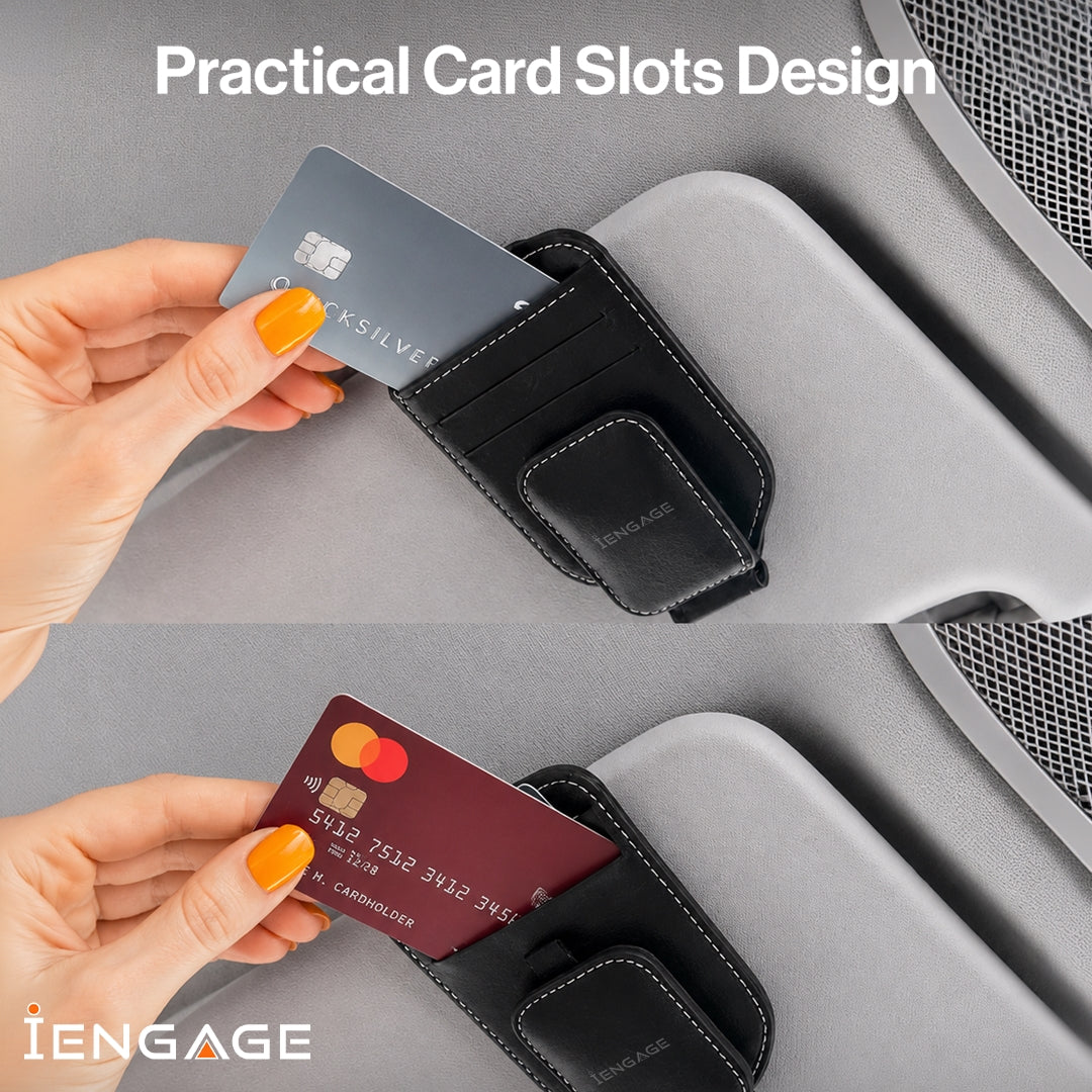 iEngage Car Sunvisor Holder (Black)