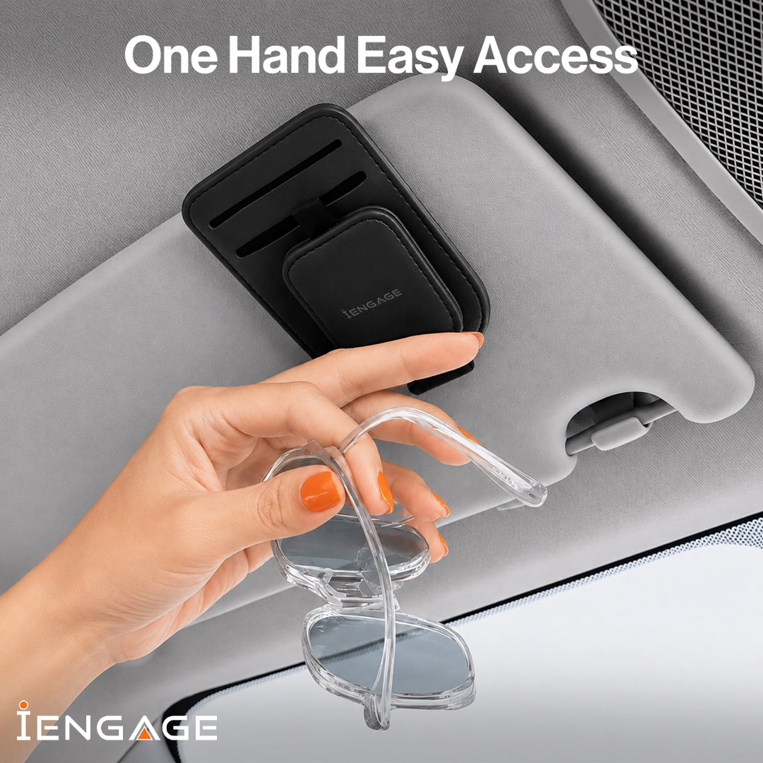 iEngage Car Sunvisor Holder (Black)