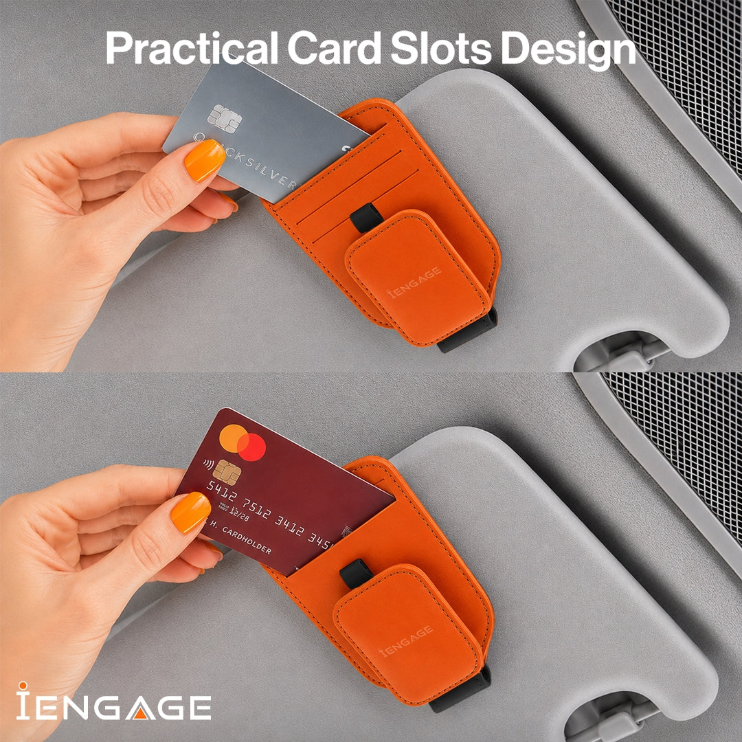 iENGAGE Car Sunvisor Holder (Orange)