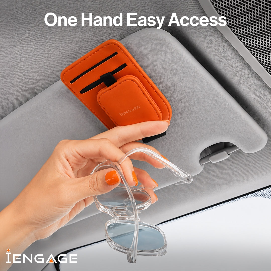 iENGAGE Car Sunvisor Holder (Orange)