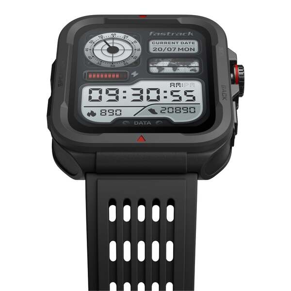 Fastrack Active 4.64cm UltraVU HD Functional Crown Rugged Smartwatch - Black