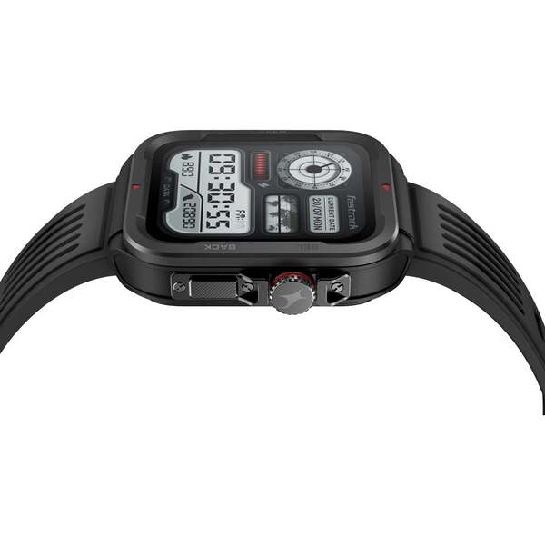 Fastrack Active 4.64cm UltraVU HD Functional Crown Rugged Smartwatch - Black