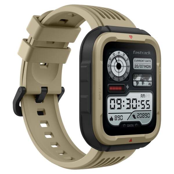 Fastrack Active 4.64cm UltraVU HD Functional Crown Rugged Smartwatch - Khaki