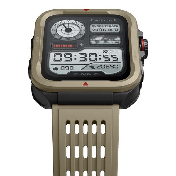 Fastrack Active 4.64cm UltraVU HD Functional Crown Rugged Smartwatch - Khaki