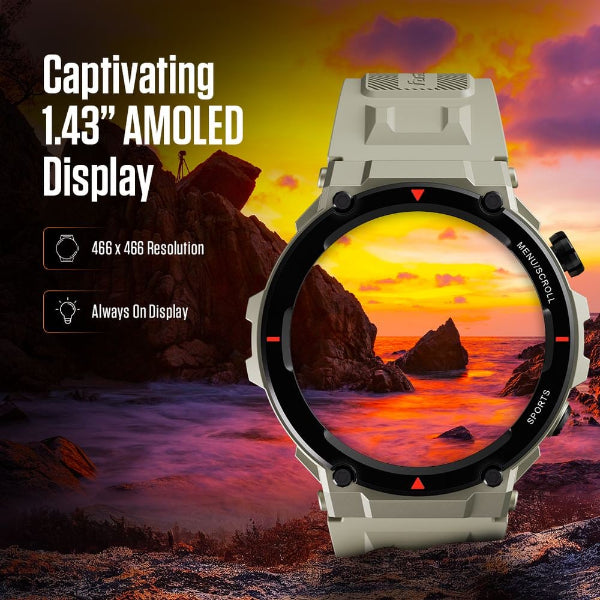 Fastrack Xtreme Pro 3.6cm AMOLED Rugged Design BT Calling - Blue Strap