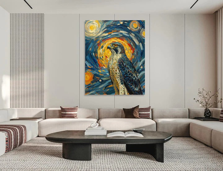 The Falcon Canvas Painting (80H X 60W)