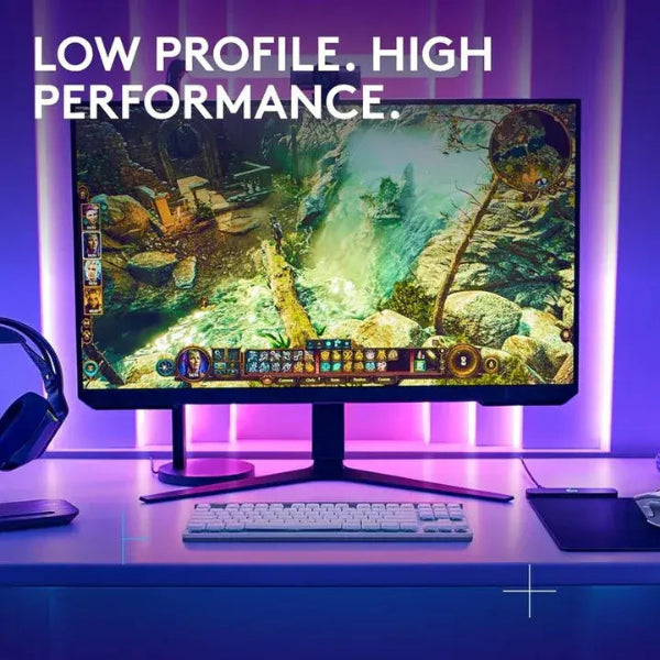 Logitech G515 TKL LIGHTSPEED Low-Profile Wireless Gaming Keyboard Tactile Switch - White (US Layout)