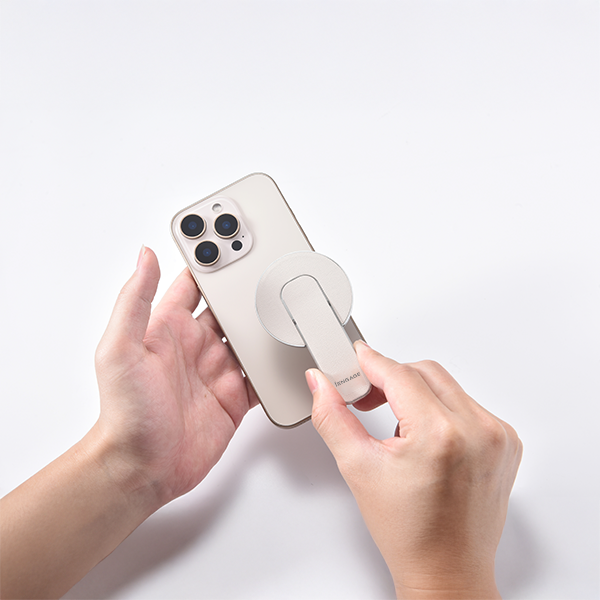 iEngage Magsafe Finger Grip With Hinge Stand (White)