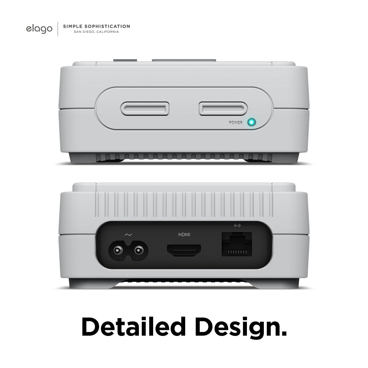 Elago T4 Nintendo Apple Tv Case (Light Gray)