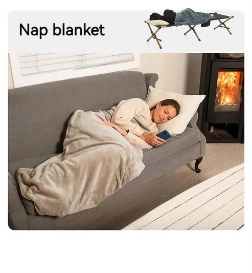 Naturehike RiXuan Envelope Hooded (USB-Heating) Cotton Sleeping Bag - Brown BE400 Right Zipper (220*80)