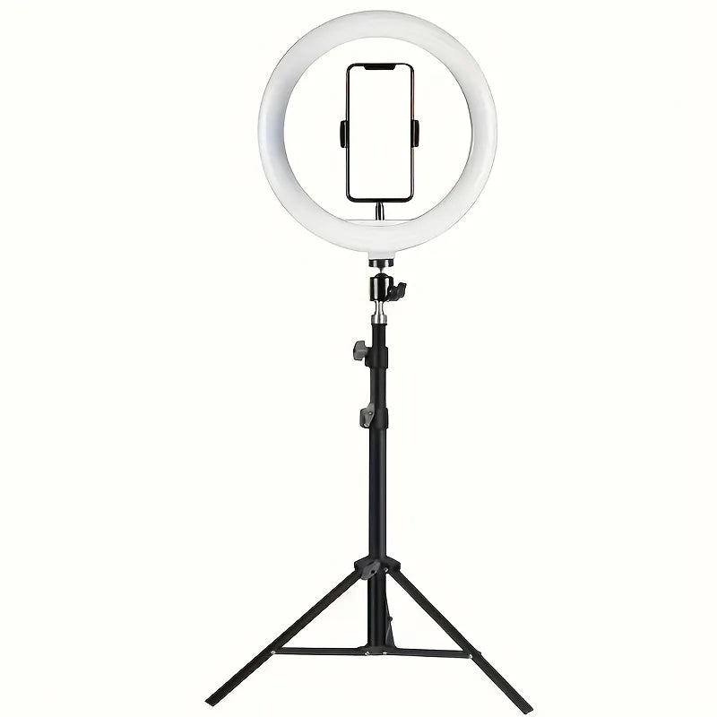 3 Light Modes Led Ring Light With Tripod Phone Holder (10