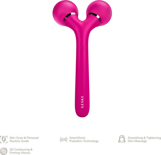 GESKE Face Care - Sonic Facial Rolle - 4 In 1-Magenta