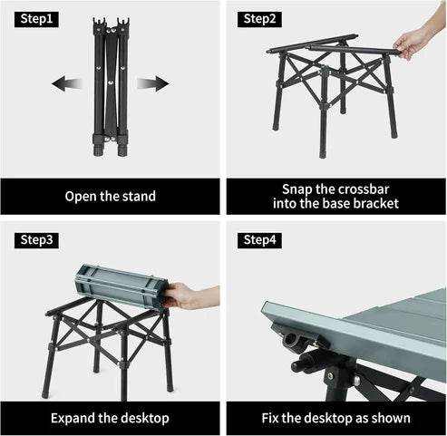 Naturehike Yamami Y01 Portable Folding Table - Grey (52*37.5*41)