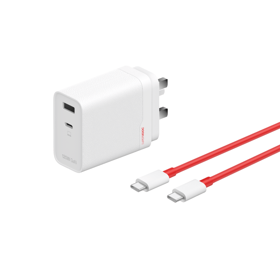 محول الطاقة ONEPLUS SUPERVOOC 120W ذو المنافذ المزدوجة (المملكة المتحدة) 