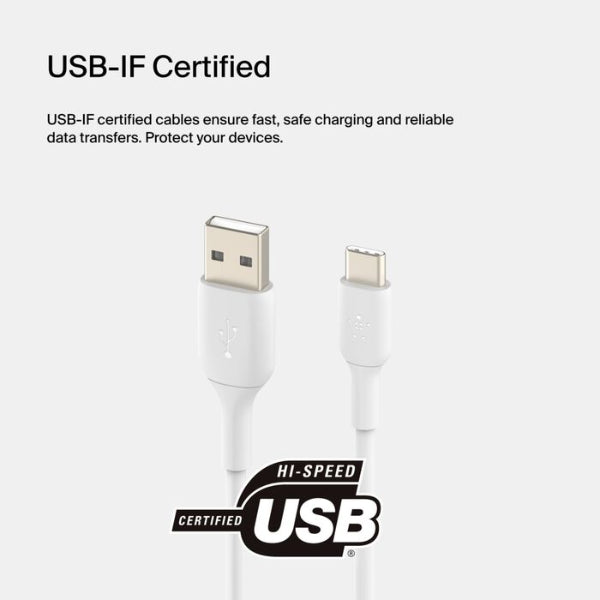 Belkin Pvc C-Usb A Cable 1M Wht (Cab001Btmwh)