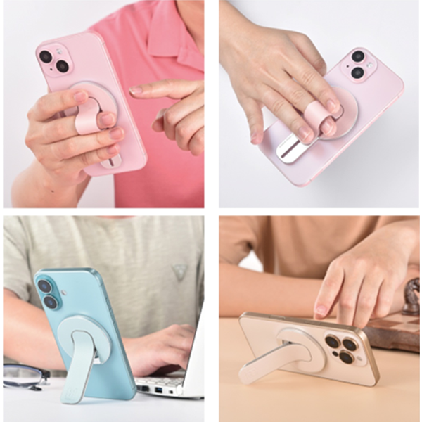 iEngage Magsafe Finger Grip With Hinge Stand (Pink)