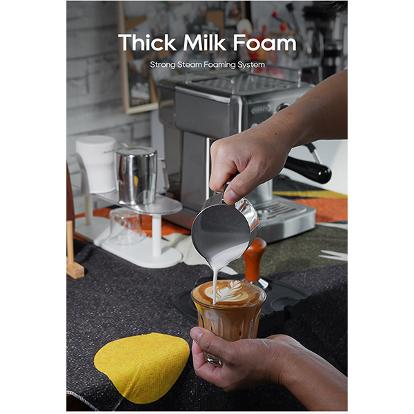 HiBREW Semi Automatic Espresso Coffee Machine Temperature Adjustable H10A - Silver