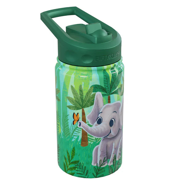 Fifty Fifty Kids Bottle with Straw Lid 350ML (Elephant)