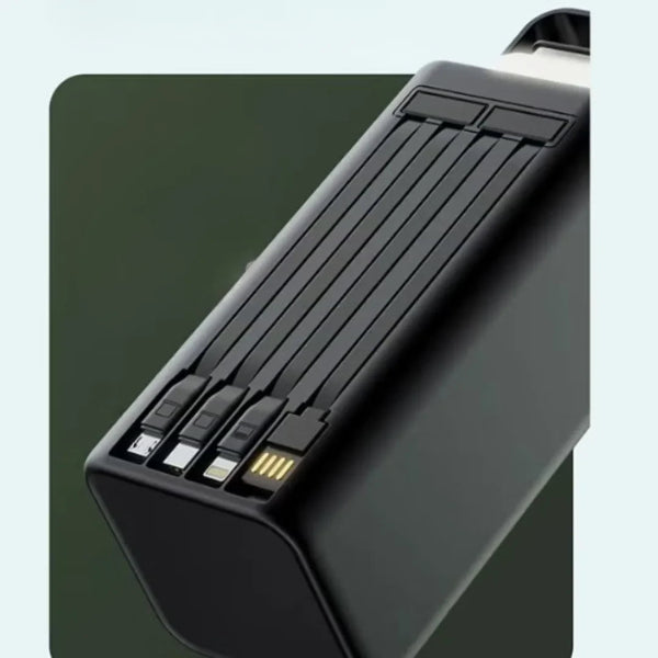 Preom 60000Mah Power Bank With Light And 4 Built-In Cables (7393196810210)
