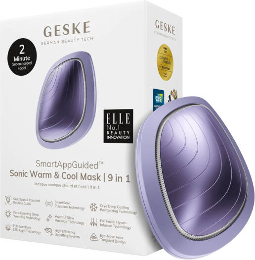 GESKE Face Care -  Sonic Thermo Facial Brush & Face Lifter - 9 In 1 -Purple