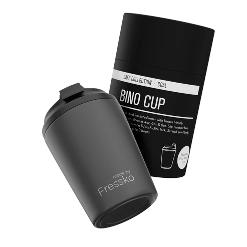 Fressko Bino 227ml / 8oz Cup - Stainless Steel - Coal