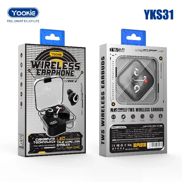 YOOKIE YKS31 TWS 5.0 True Wireless Stereo Earphone Earbuds