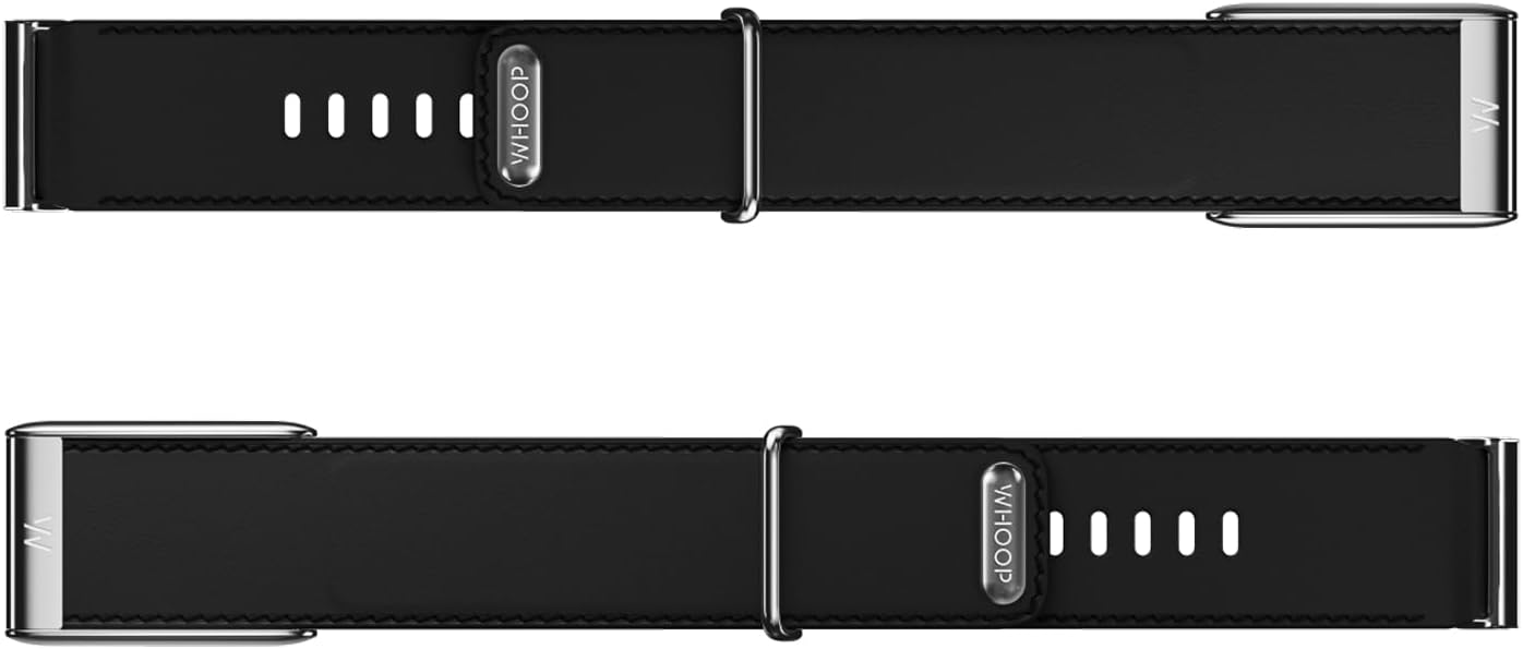 Whoop Leather luxe 5.0 Wrist Band Genuine Italian Leather Straight Small - Black