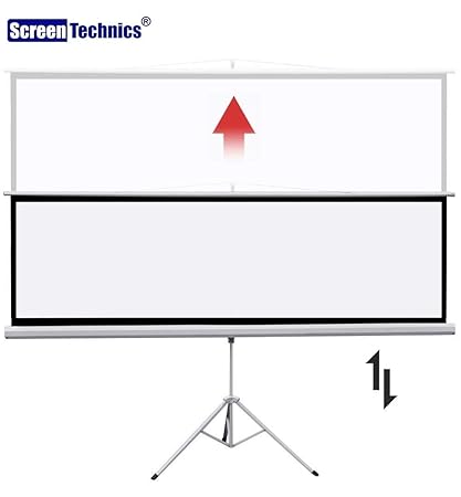 Gamvity 120-Inch Tripod Projector Screen – 4:3 Aspect Ratio | Matte White