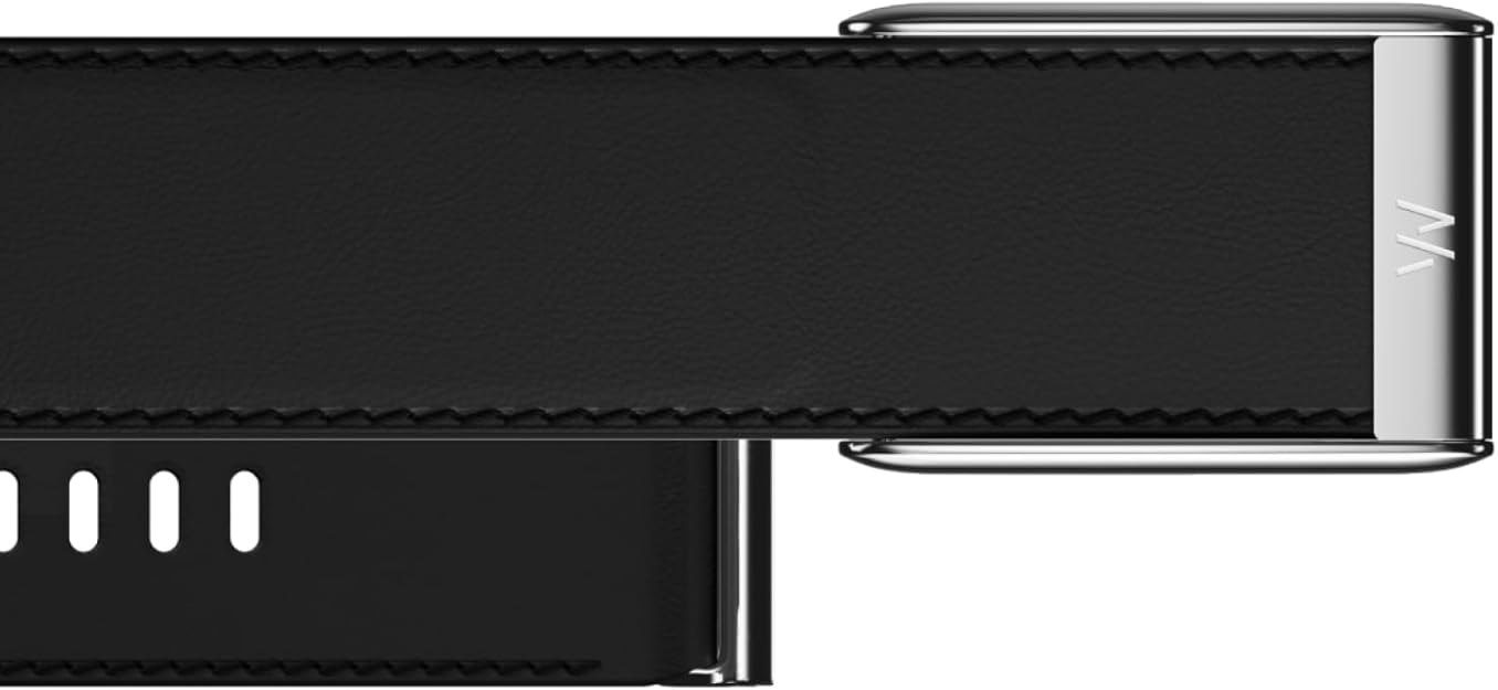 Whoop Leather luxe 5.0 Wrist Band Genuine Italian Leather Straight Small - Black